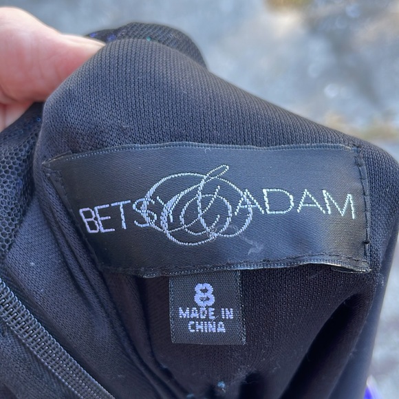 betsy and Adam floral beaded and pleated satin maxi dress - Picture 6 of 8